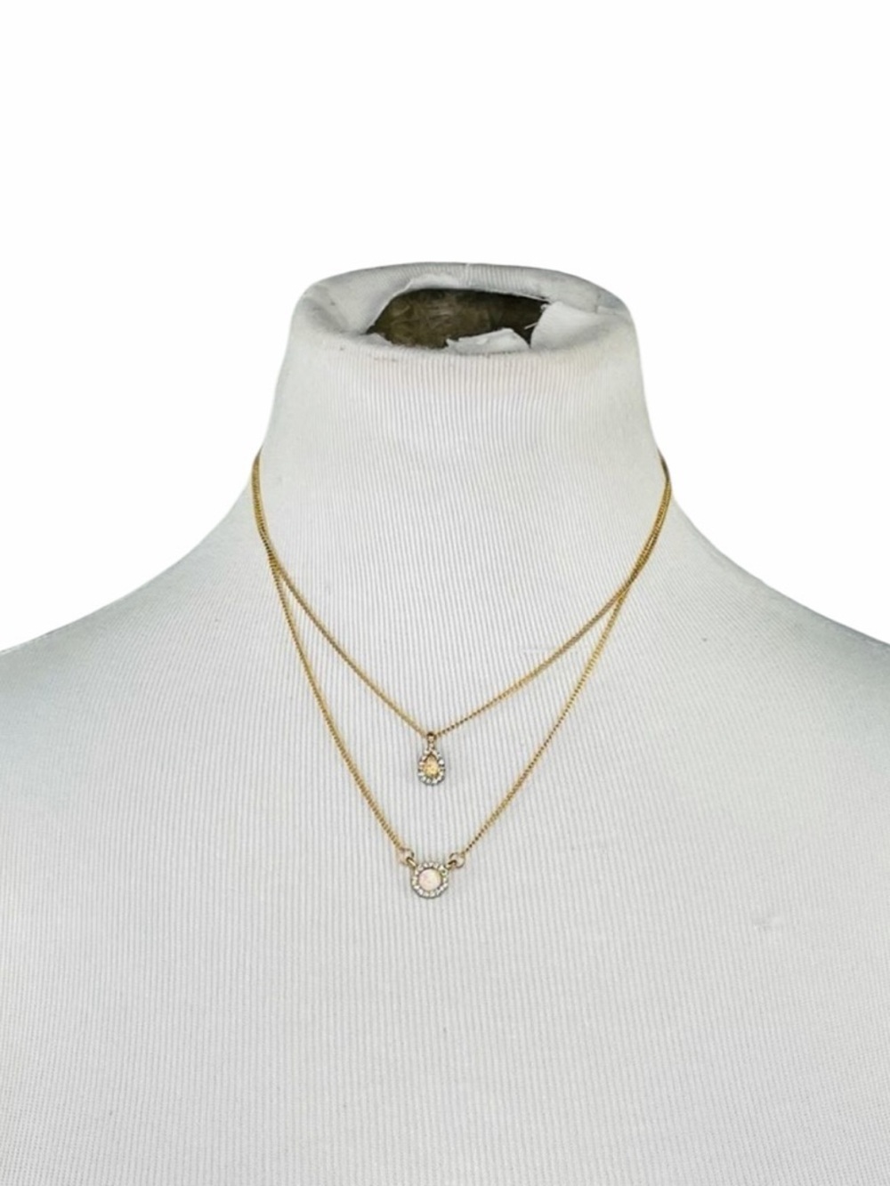 Sugar Punch Gold Double Strand Opal Necklace